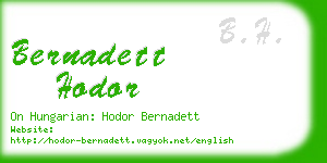 bernadett hodor business card